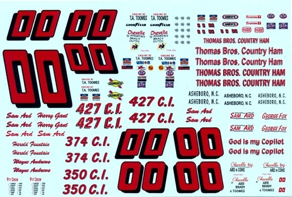 1965-69 Chevelles Sam Ard  #00 Thomas Bros. Country Ham (1/25)