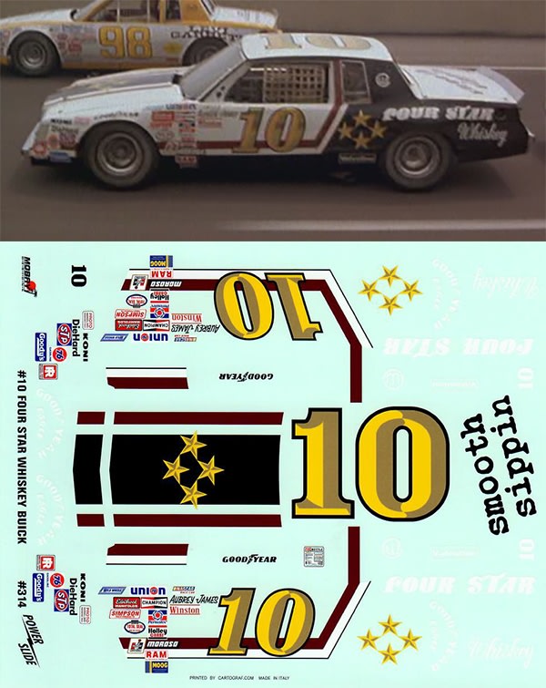 #10 Four Star Whiskey Aubrey James Stroker Buick