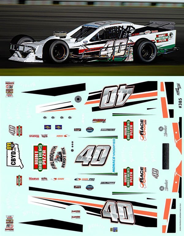 40 Ryan Preece Hunt Bros Pizza Modified Decal