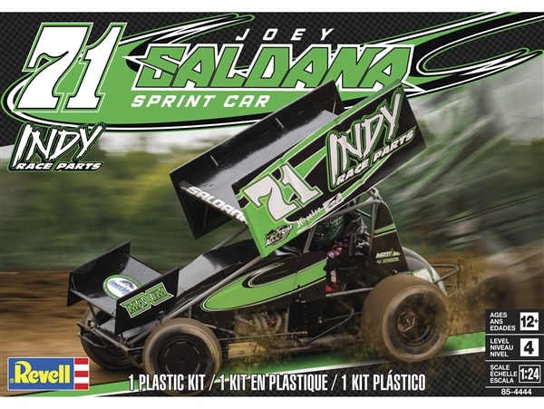 Joey Saldana #71 "Indy Race Parts" Sprint Car with Driver (1/24) (fs)