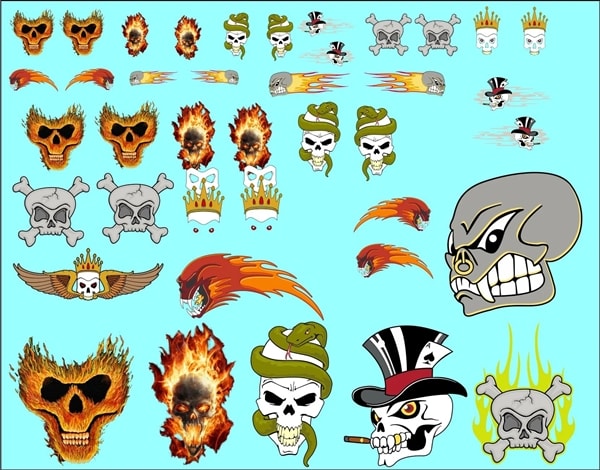 Skull Logo Decal Sheet