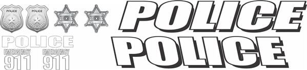 Police Scale Model Decal Sheet