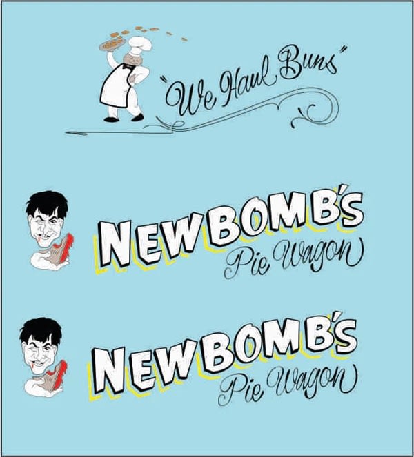 New Bomb Pie Wagon Decal Sheet