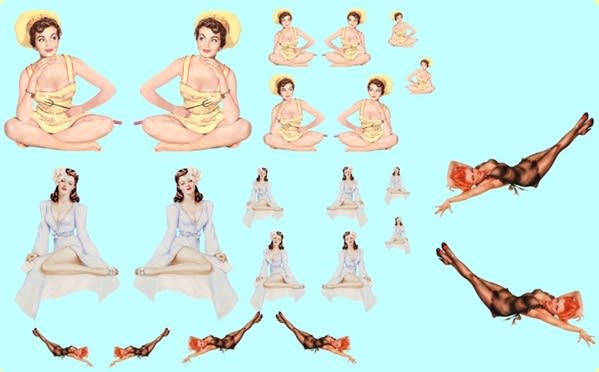 Pin Up Girls #16 Decal Sheet