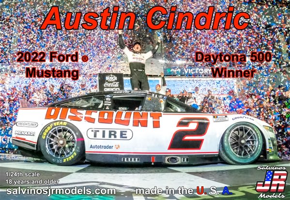 Team Penske Austin Cindric 2022 Ford Mustang # 2 Daytona 500 Winner