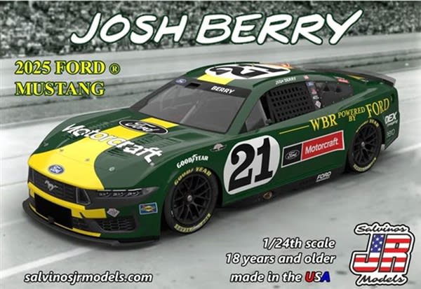 Josh Berry Wood Brother Racing Throwback Scheme 2025 Mustang 21