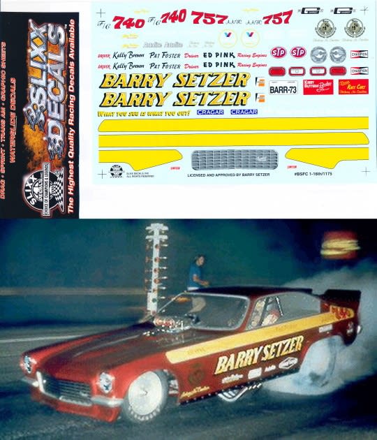 Barry Setzer's 1/16th Scale Vega Funny Car (1/16) Works on the