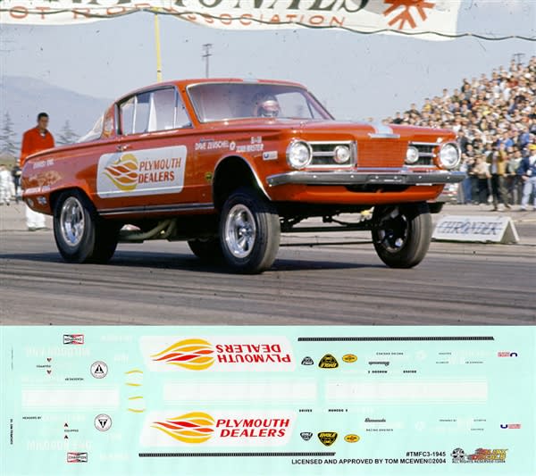 Tom Mc Ewen's R.E. Barracuda F/C Slixx Decals (1/25)