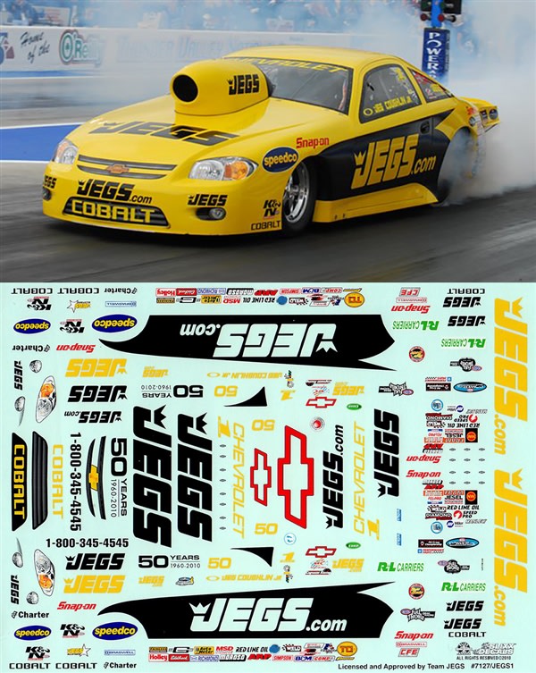 Jegs 2008-2010 Colbalt ProStock Slixx Decals (1/25)