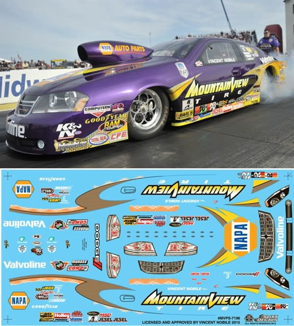 2013 2014 Mountain View Napa Avenger Pro Stock Decal (1/25)