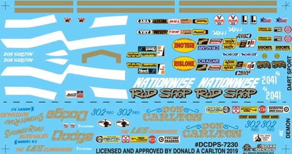 Don Carlton's Demon and Dart Sport Decal (1/24)
