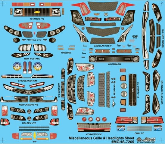 Miscellaneous Grille & Headlights Sheet