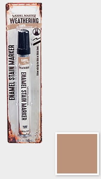 Model Master Weathered Enamel Stain Marker Earth 1/3 oz
