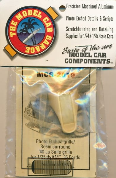 '40 La Salle photo-etch Grille for 1/25 Includes resin grille surround