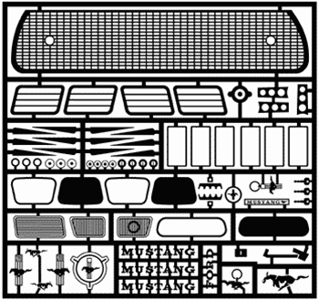 1967 Mustang Detail Set for AMT 1/25 kits