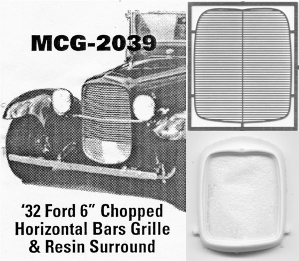 '32 Ford 6" Chopped  Grille horizontal bars: includes resin grille surround