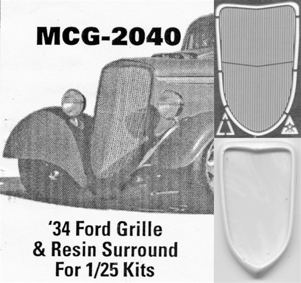 '34 Ford  Grille 1/25: includes resin grille surround