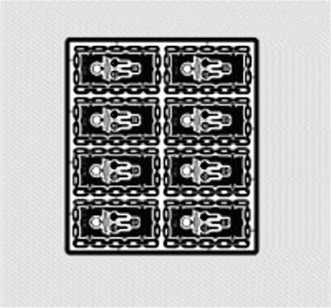 License Plate Frames (8) (Lowrider Chain Link Nickel Silver)