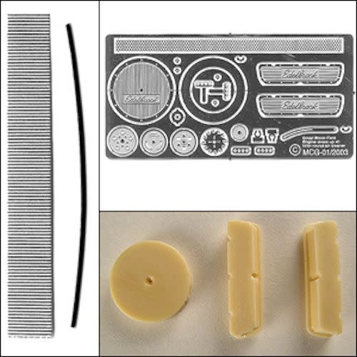 Edelbrock Engine Dress up Kit  for 1/25 and 1/24 (Small Block Ford, Valve Covers, Round Air Cleaner)