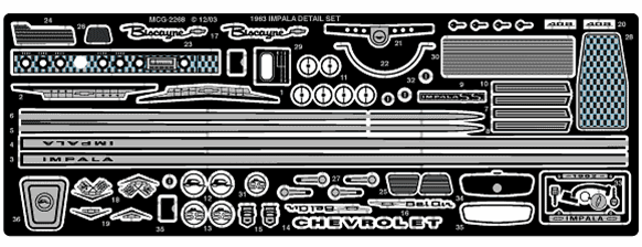 1963 Chevy Detail Set for 1/25 and 1/24 kits