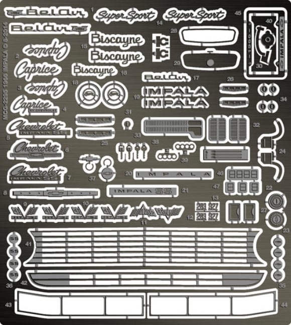 1966 Chevy Impala Photo-Etch Detail Set for Revell