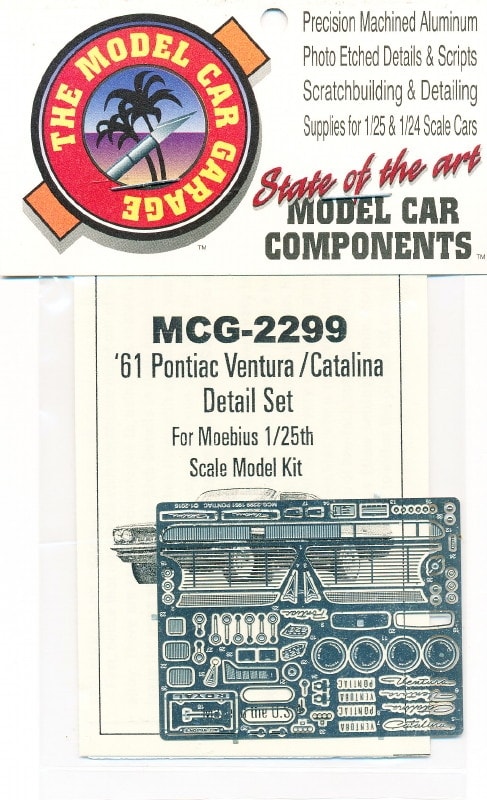 1961 Pontiac Ventura-Catalina Photo-Etch Detail Set for Moebius Kits
