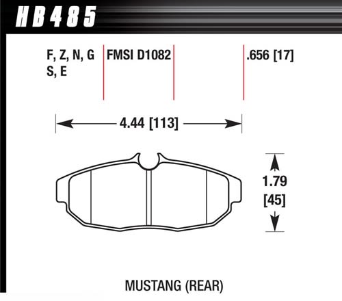 Hawk Performance Ceramic Performance Street Brake Pads (4) Rear Mustang 05-10