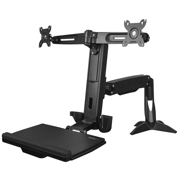 Dual Monitor Sit Stand Workstation