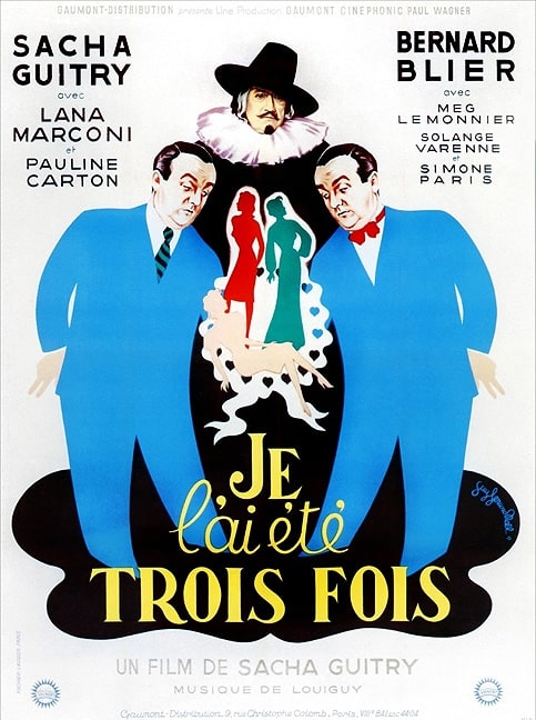 Je l'ai ete Trois Fois (1952) Sacha Guitry, Bernard Blier, Lana Marconi