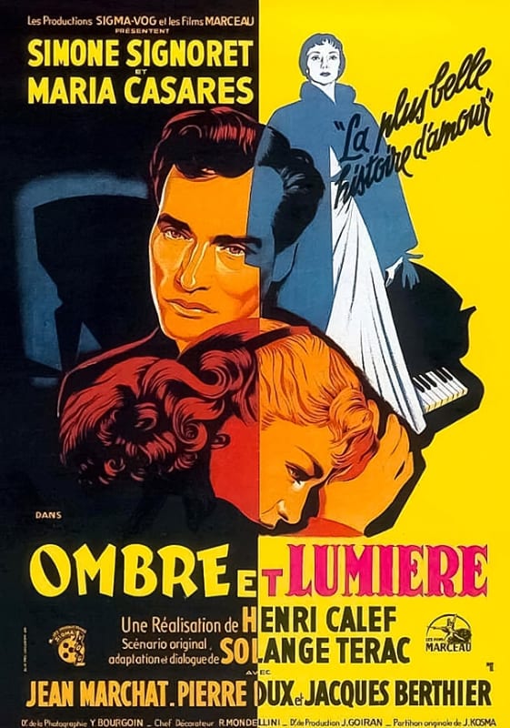 Ombre et Lumiere (1951) Henri Calef; Simone Signoret, Jean Marchat, María Casares