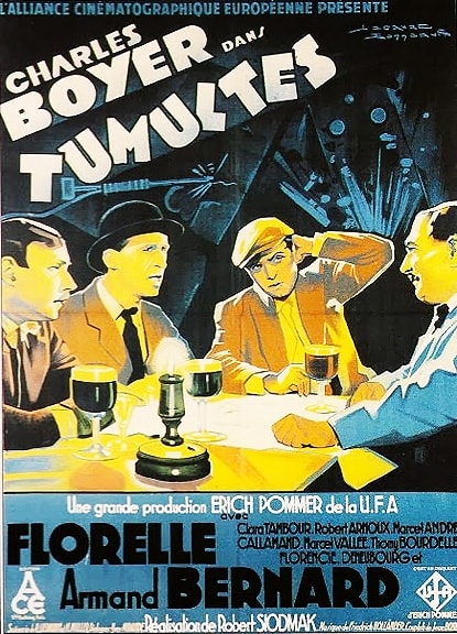 Tumultes (1932) Robert Siodmak; Charles Boyer, Florelle, Clara Tambour