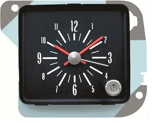 1969 - 1974 Nova Dash Mounted Clock With Quartz Movement, 994125