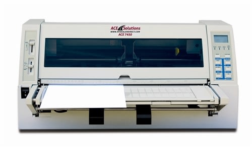 ACE 7450 DealerBuilt Flat Bed Dot Matrix Finance and Insurance Forms Printer
