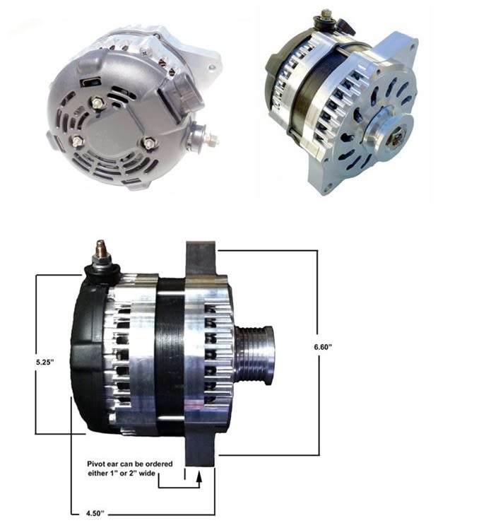 7127-MF-200 200 Amp High Output Alternator for Early Chevy Blazer, S-10, GMC Jimmy, S-15, and Suburban