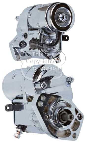 S5010-NB 2.0 KW High Torque Chrome Harley Davidson Starter for 1989-Up Harley Davidson Big Twin With 1340CC Engine