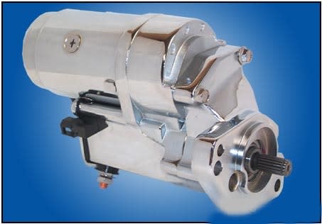 New Chrome 2.0Kw Harley Davidson Motorcycle Starter for 1989-1993 Note: Unit Comes with Heavy Duty Drive Clutch Installed