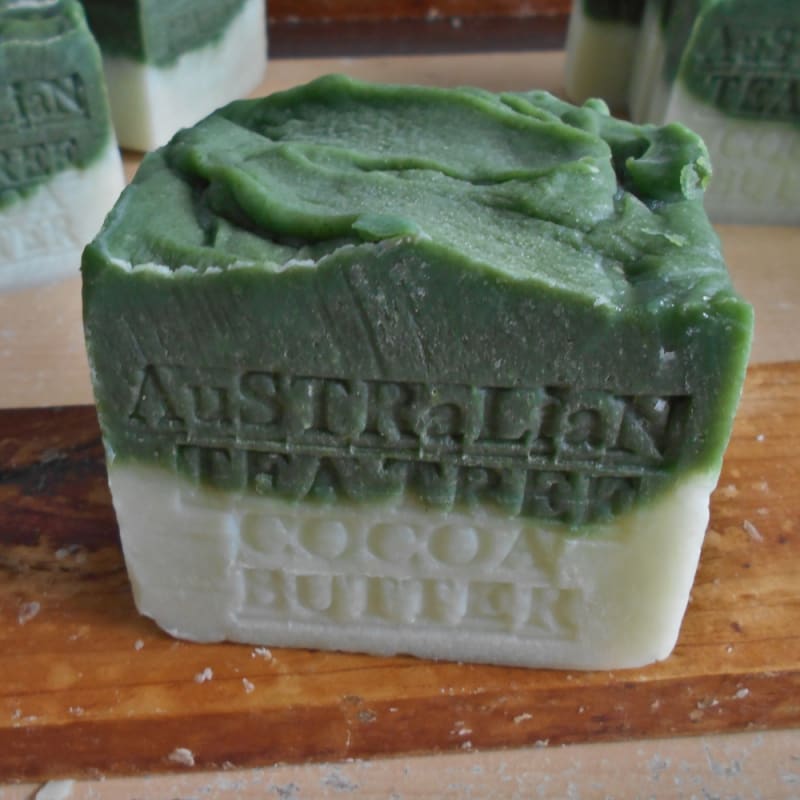 Aged Australian Tea Tree with Cocoa Butter Natural Artisan Soap Bar
Tea tree oil is well known for its skin-healing properties and fresh scent Aged Australian Tea Tree with Cocoa Butter Natural Artisan Soap Bar
Tea tree oil is well known for its skin-healing properties and fresh scent