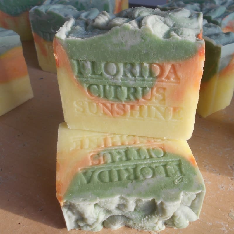 Natural Handmade Citrus Artisan Soap with Mango Butter and Tangerines,  All Natural Skin Care Soap  Orange And Lime