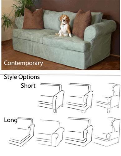 Sofa & Arm Chair Slipcovers and Slipcover Patterns  - Contermporary BODY & CUSHIONS