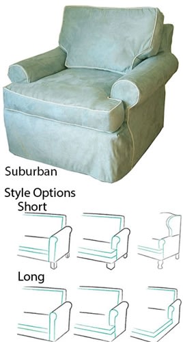 Sofa & Arm Chair Slipcovers and Slipcover Patterns  - Suburban BODY & CUSHIONS