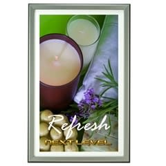 Poster Frames - Aluminum Snap Frame 28" X 44" 1.75" Rail rigid panel sign with uv print sku PFPG17582528x44