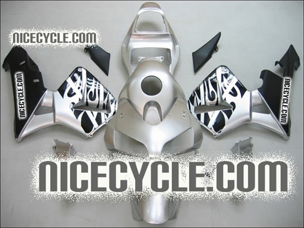 Honda CBR 600RR Silver/Black Tribal Fairings