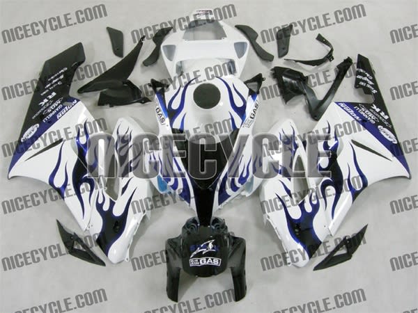Honda CBR 1000RR White/Blue Flame Fairings Honda CBR 1000RR White/Blue Flame Fairings