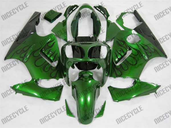 Kawasaki ZX12R Deep Green Flame Fairings Kawasaki ZX12R Deep Green Flame Fairings