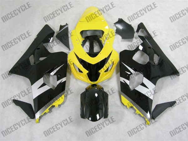 Silver/Black/Yellow Suzuki GSX-R 600 750 Fairings Silver/Black/Yellow Suzuki GSX-R 600 750 Fairings