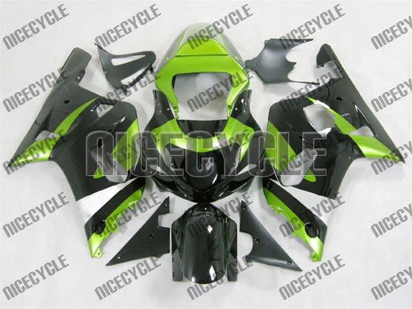 Metallic Green/Black Suzuki GSX-R 600 750 Fairings