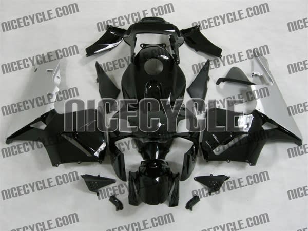 Honda CBR 600RR Gloss Black/Silver Fairings