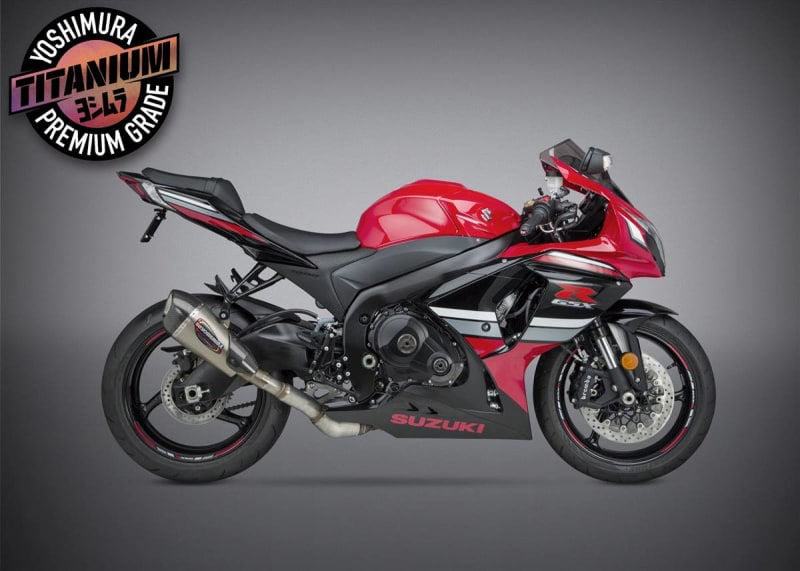 Yoshimura GSX-R1000 12-16 ALPHA T Slip-On Titanium Exhaust, w/ Titanium Muffler Yoshimura GSX-R1000 12-16 ALPHA T Slip-On Titanium Exhaust, w/ Titanium Muffler