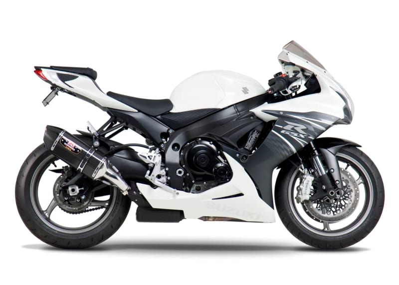 Yoshimura Suzuki GSX-R600 (11-24) R-77 Stainless Slip-On Exhaust, w/ Carbon Fiber Muffler Yoshimura Suzuki GSX-R600 (11-24) R-77 Stainless Slip-On Exhaust, w/ Carbon Fiber Muffler