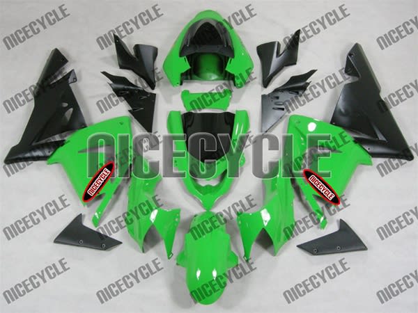 Kawasaki ZX10R Gloss Green/Black Fairings Kawasaki ZX10R Gloss Green/Black Fairings